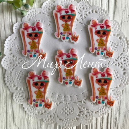 Кабошон Hairdorables, 3,5 см, с котиком, упаковка 25 шт.