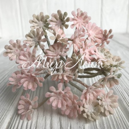 Веточка вакса, 13 см, светло-розовый, упаковка 10 шт.