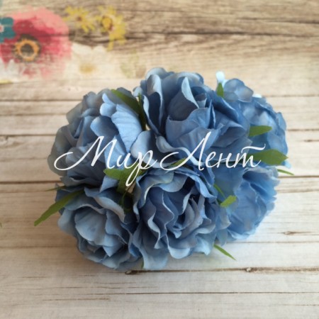 Еустома сіро-блакитна, 4 см, упаковка 6 пучків