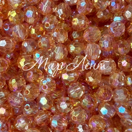 Кришталь перламутр круглий, 10 мм, карамельний, упаковка 500 г