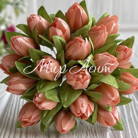 Пролісок, 2 см, рожево-персиковий, пучок з 20 квіточок