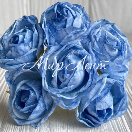 Винтажная роза, 3,5 см, небесно-голубая, упаковка 42 шт.