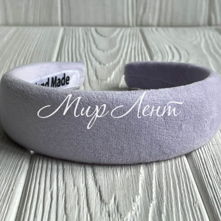 Обруч спорт велюр обьемный, 4 см, светло-лиловый, шт.