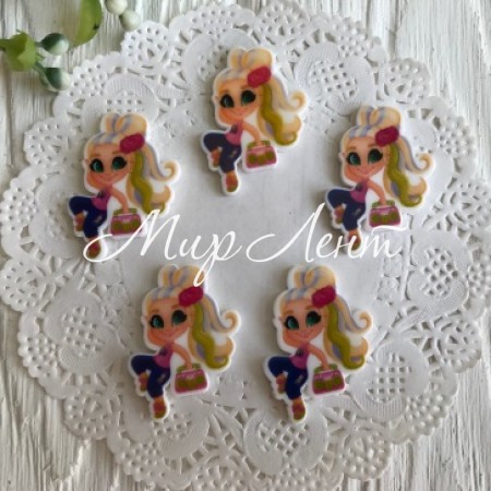 Кабошон Hairdorables, 3,5 см, с магнитофоном, упаковка 25 шт.