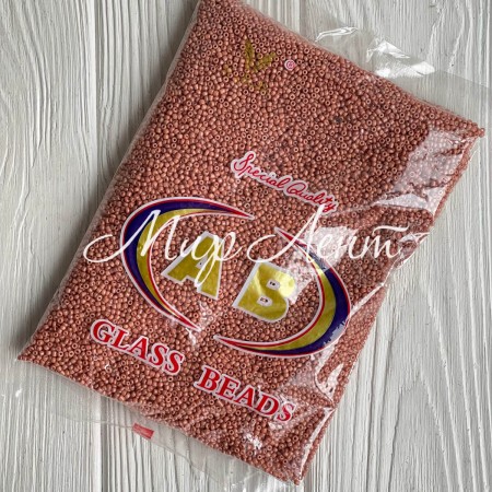 Бисер непрозрачный, размер 12/0, пудровый (701), упаковка 400 г