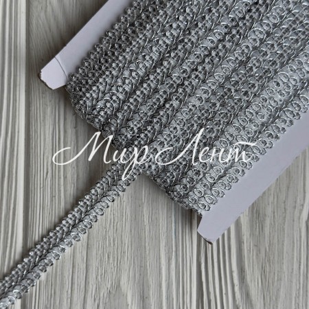 Тісьма ажурна (D30302), 1,5 см, срібло, моток 23 м