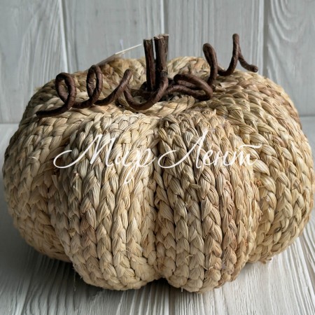 Тыква из ротанга (L01673), Ø20/20х14 см, натуральная, шт.
