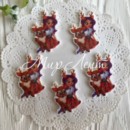 Кабошон Enchantimals, 3,5 см, з оленяти, упаковка 25 шт.
