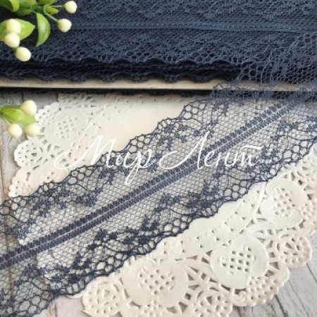 Мереживо павутинка, 4 см, сапфіровий, рулон 270 м