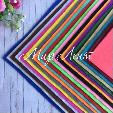 Набор фетра, 20х30 см (мягкий), цветной микс, 1,4 мм, упаковка 20 шт.