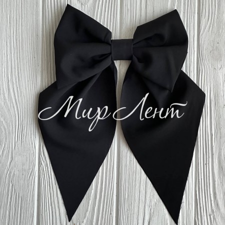 Бант платок софт маленький, 13х22 см, черный, шт.