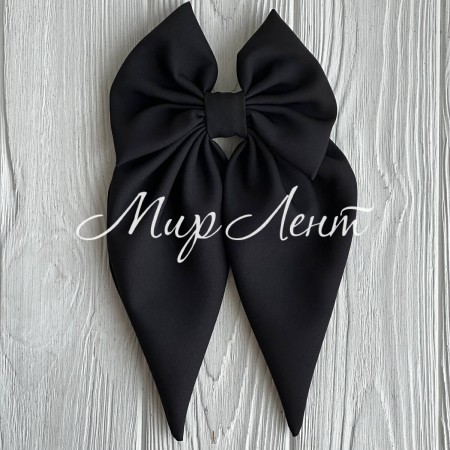 Бант платок креп (уточка), 14х23 см, черный, шт. 