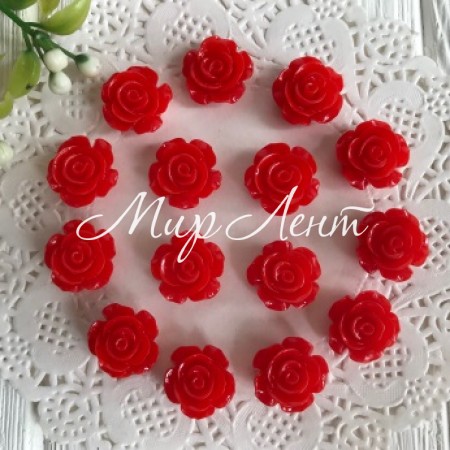 Серединка розочка, 1,5 см, красный, упаковка 100 шт.