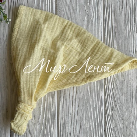 Муслиновая косынка, 24х25 см, желтая, шт.