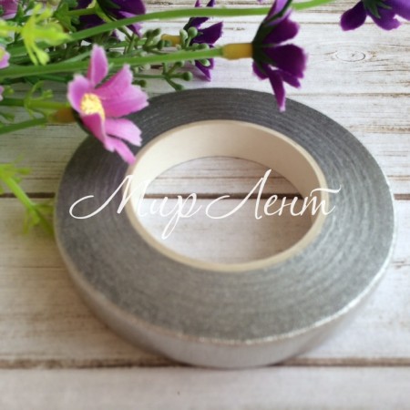 Тейп-стрічка, 12 мм, срібло, рулон 27,5 м