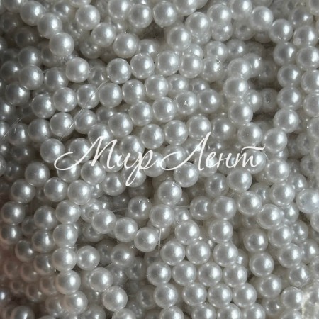 Жемчуг на нити Vip, 6 мм, айвори, упаковка 500 г