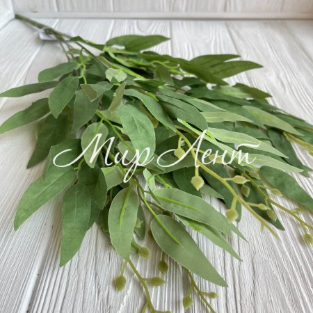 Ветка рускуса декоративная, 58 см, зеленая, шт.