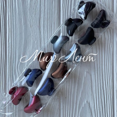 Краб для волосся маленький, овал, 3х2 см, упаковка 12 шт.