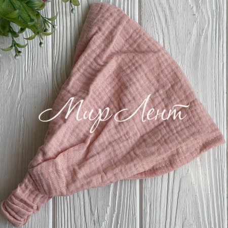 Муслиновая бандана, 24х20 см, персиково-пудровая, шт.