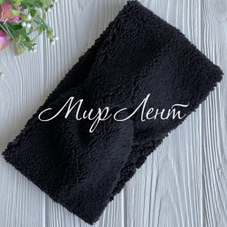 Повязка барашек, 12х23 см, черный, шт.