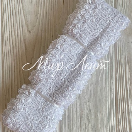 Кружево макраме (КМ-4), 6 см, белое, рулон 9 метров