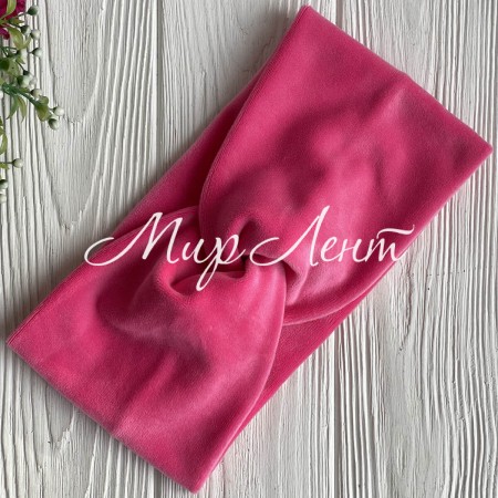 Повязка спорт велюр, 12 см, светло-малиновый, шт.