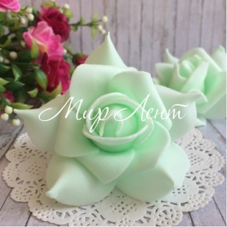 Бутон розы (№ 005), 6,5 см, светло-мятный, упаковка 100 шт.
