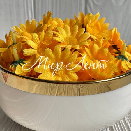 Бутон ромашки, 4 см, темно-жовтий, упаковка 200 шт.