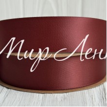 Двусторонняя атласная лента New (премиум), 2,5 см, капуччино, рулон 23 м