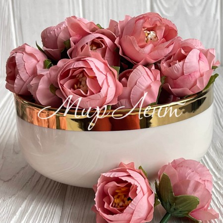 Бутон пиона, 4 см, кораллово-пудровый, упаковка 20 шт.