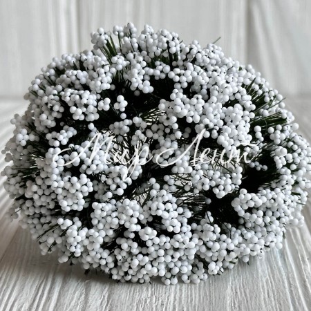 Травка, 9 см, белая, упаковка 144 шт.