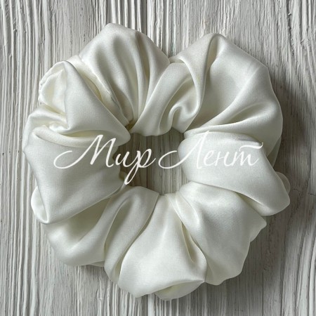 Скранч шовк, 11 см, айворі, шт. 