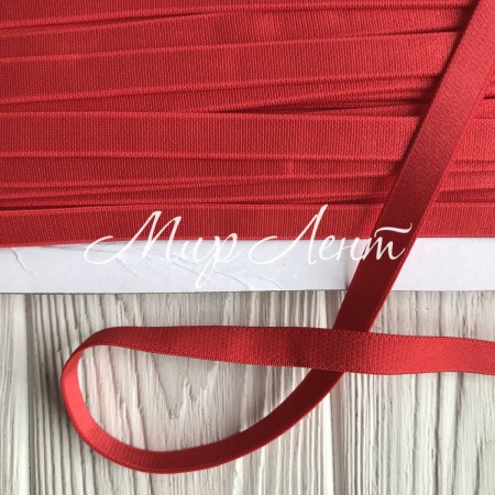 Резинка для бретелей, 1 см, червоний, рулон 45 м