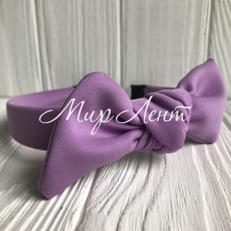 Обруч креп солоха однотонный, 2,5 см, сиреневый, шт.