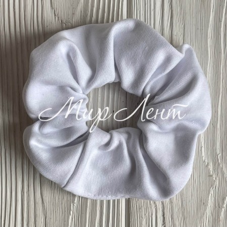 Скранч трикотаж, 11 см, белый, шт.