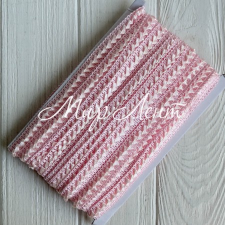 Тесьма самоса, 1,8 см, нежно-розовая, моток 18 м