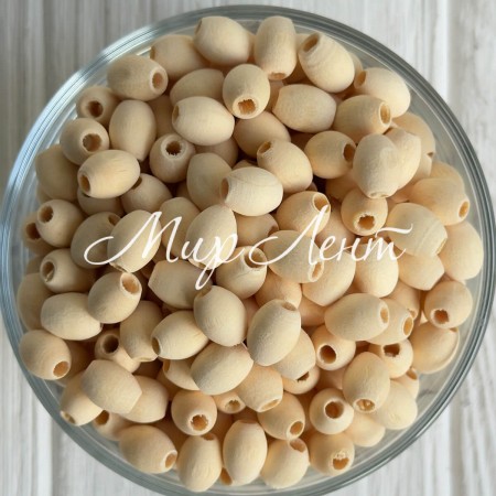 Деревянные бусины (бочонок), 10х8 мм, натуральные, упаковка 500 г