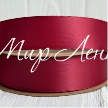 Двусторонняя атласная лента New (премиум), 2,5 см, херес, рулон 23 м