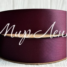 Атлас двусторонний (премиум), 2,5 см, вишневый, рулон 23 м