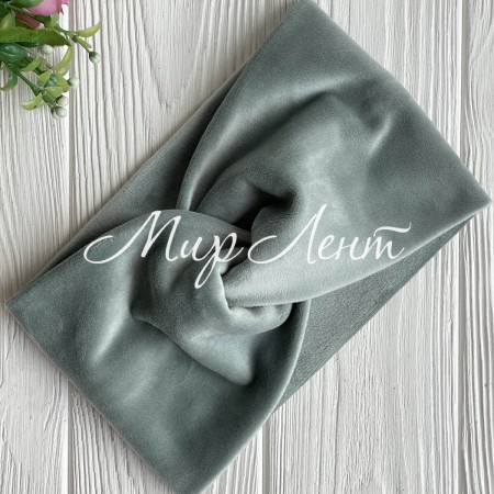 Повязка спорт велюр, 12 см, мятный, шт.