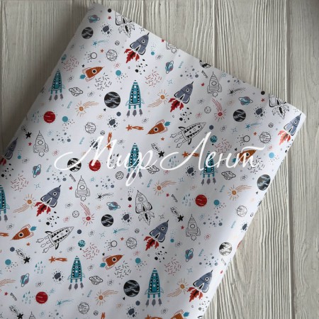 Подарочная бумага, 70х100 см, Космос, упаковка 2 шт.