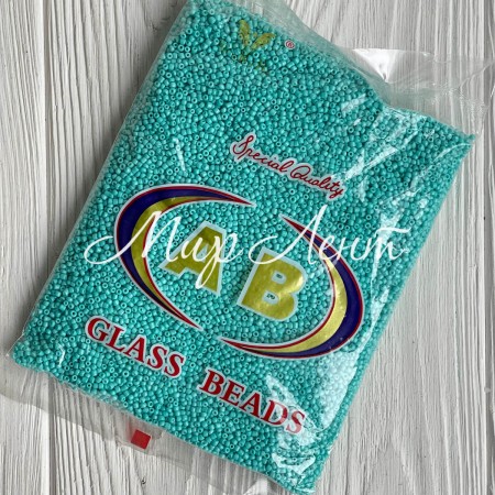 Бисер непрозрачный, размер 12/0, лазурный (669), упаковка 400 г