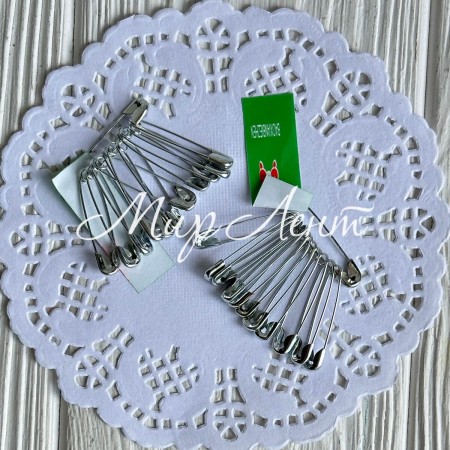 Булавка англійська, 2,2 см, срібло, упаковка 2000 шт.