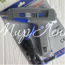 Клеевой пистолет с переключателем мощности, под стержни 11 мм, мощность 60-100W, серый
