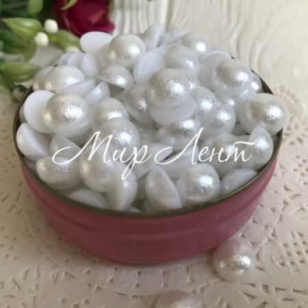 Полубусина антик, 10 мм, белый, упаковка 250 г