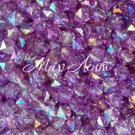 Хрусталь перламутр кубовидный, 8 мм, сиреневый, упаковка 500 г