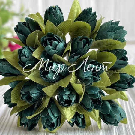 Подснежник, 2 см, изумрудный, пучек из 20 цветочков