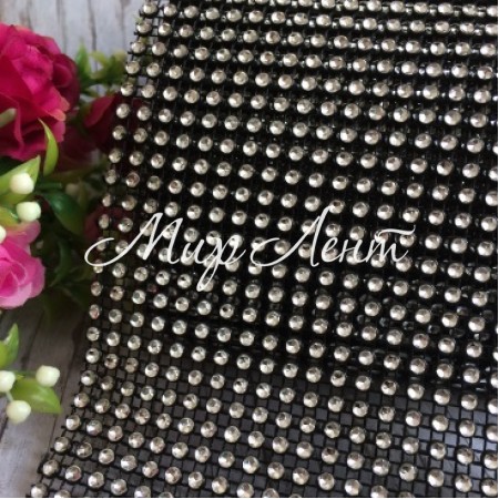 Шина, 11,5 см, чорна з сріблом, котушка 9 м