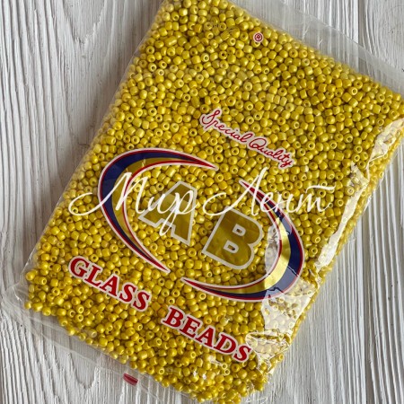 Бісер, розмір 6/0, жовтий (663), упаковка 400 г