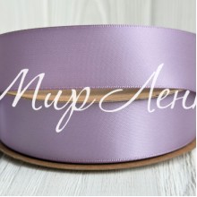 Двусторонняя атласная лента New (премиум), 2,5 см, лавандовая, рулон 23 м